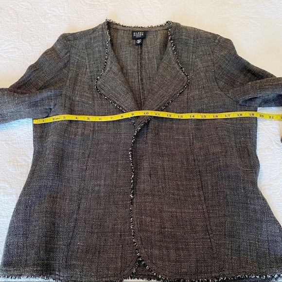 Eileen Fisher 2-Piece Linen Blend Dress and Fray Trim Jacket - Small Petite - Picture 9 of 16